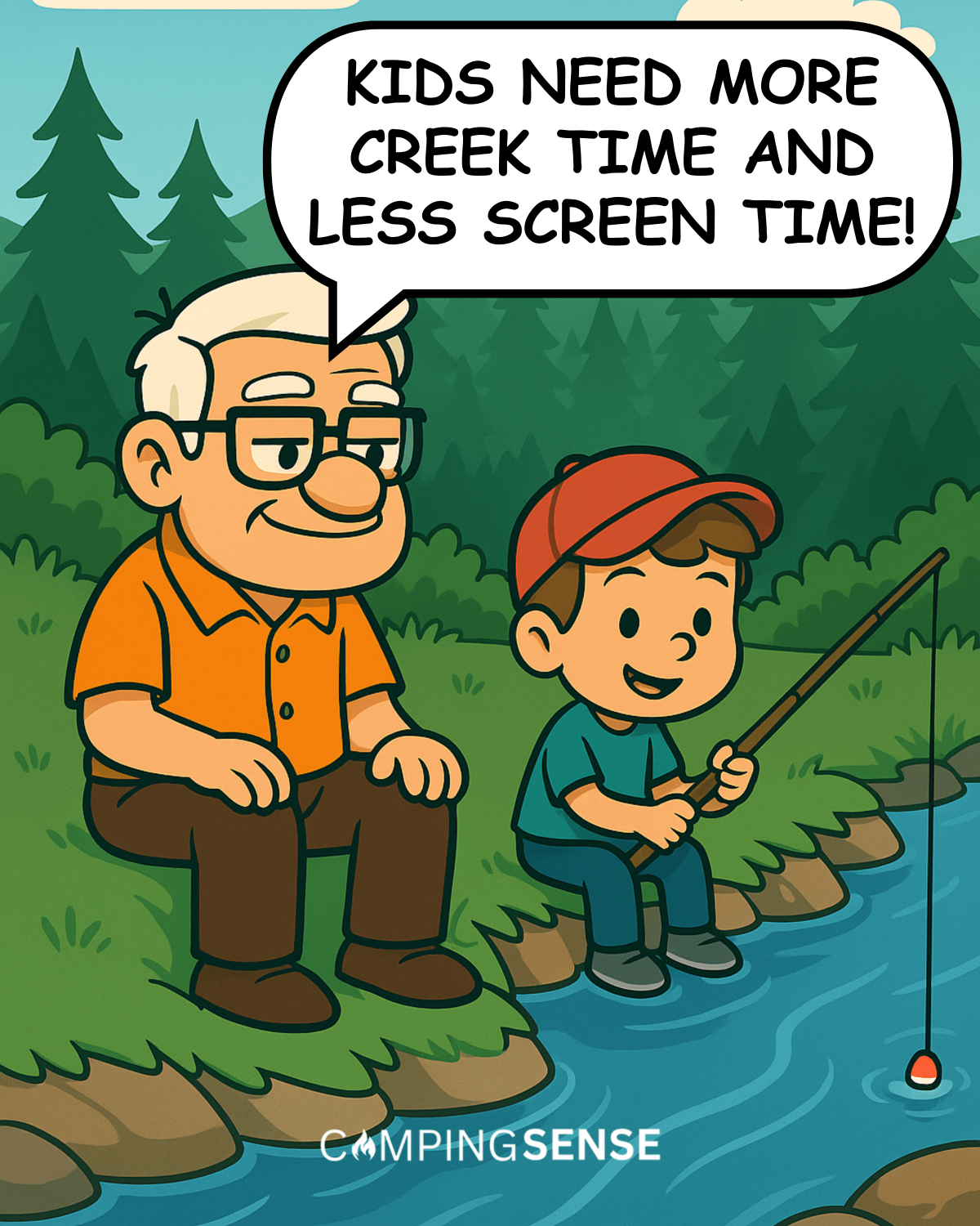 Kids need more creek time and less screen time!