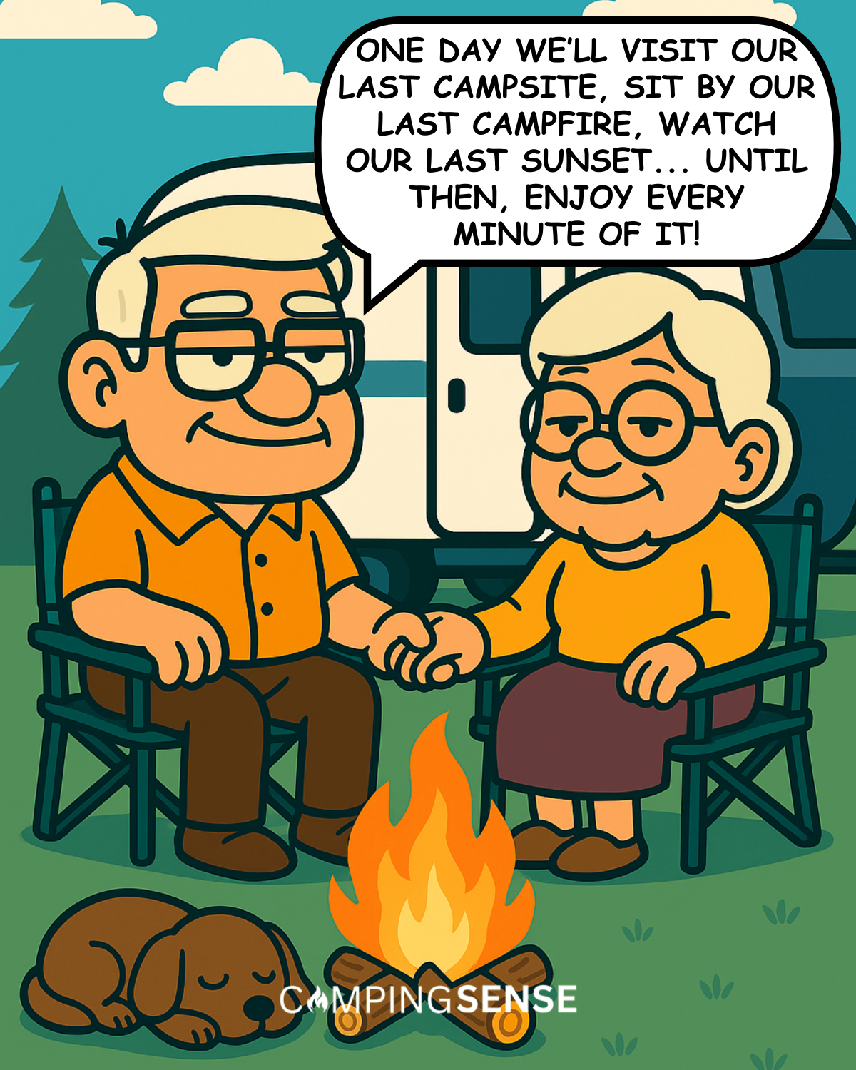 One day we’ll visit our last campsite, sit by our last campfire, watch our last sunset... Until then, enjoy every minute of it!